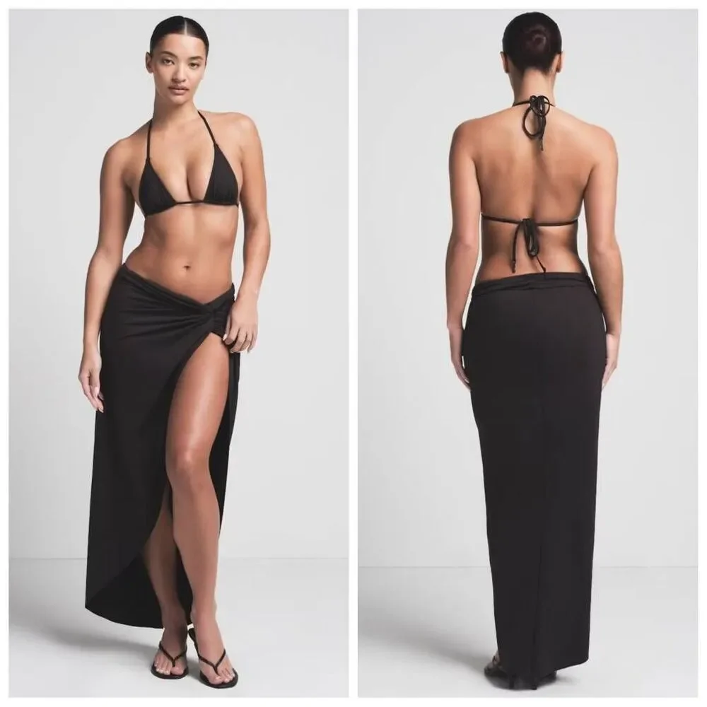 Skims Sarong Skirt Black Sz 3X